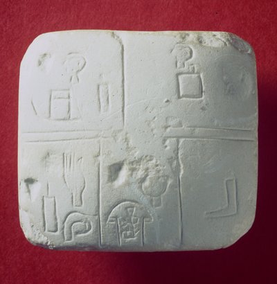 Molde de una tablilla cuneiforme, sumeria de Sumerian